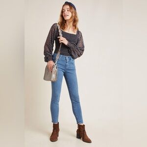 NWT ANTHROPOLOGIE Black Rouen Top Size XS